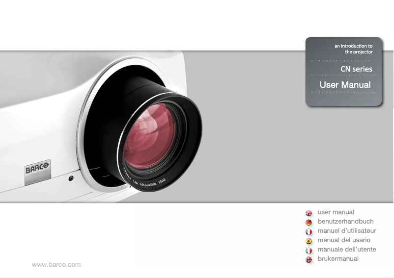 Page 1 de la notice Manuel utilisateur Barco CNWU-81B