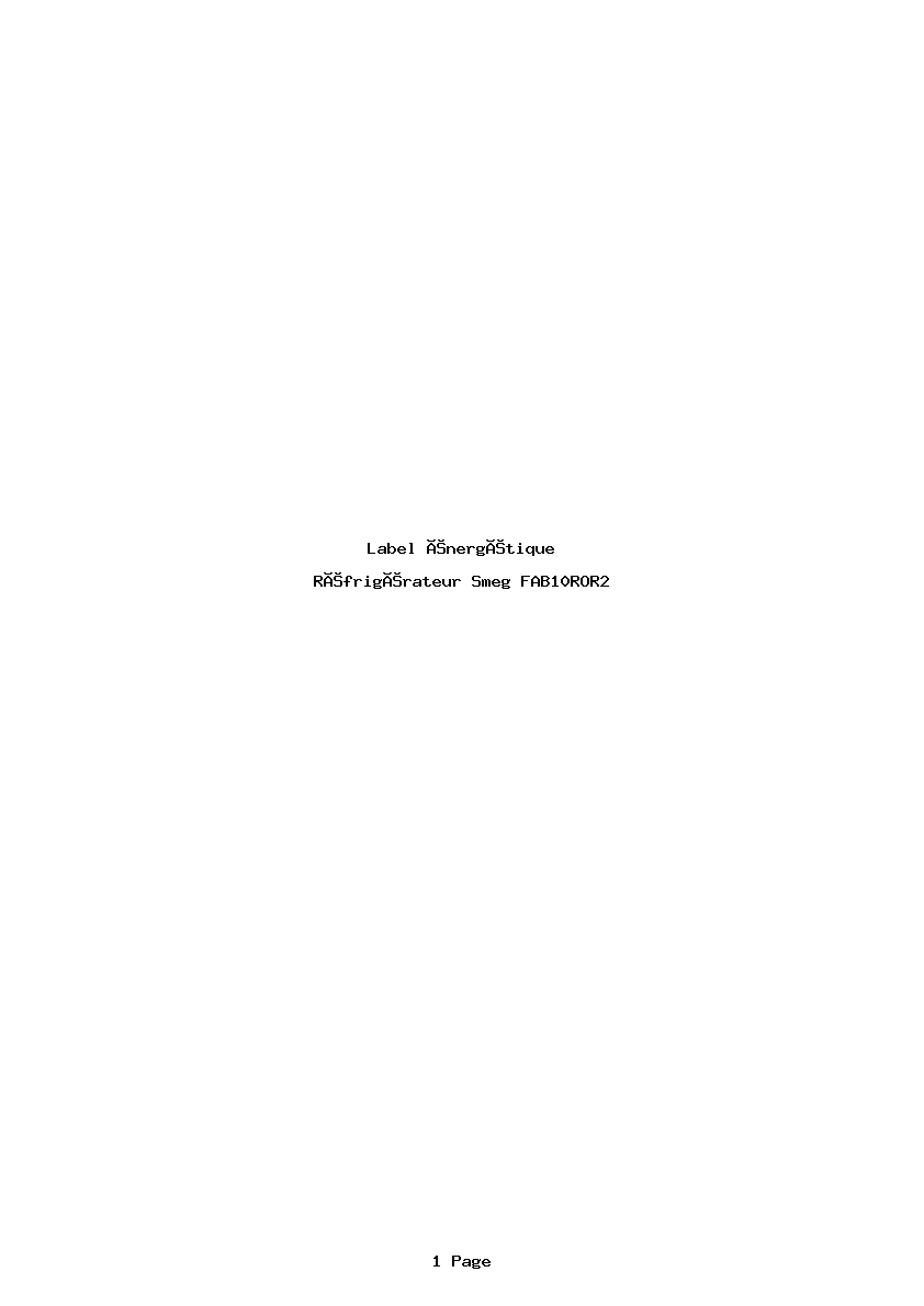 Image de la première page du manuel de l'appareil FAB10ROR2