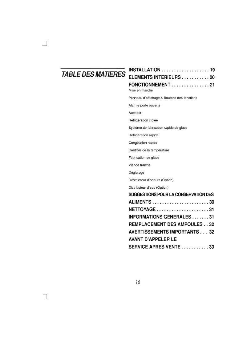 Page 1 de la notice Manuel utilisateur LG GR-602BEPF