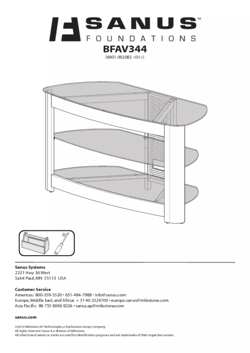 Page 1 de la notice Manuel utilisateur Sanus BFAV55