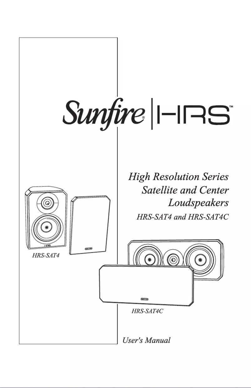 Page 1 de la notice Manuel utilisateur Sunfire HRS-SAT4C