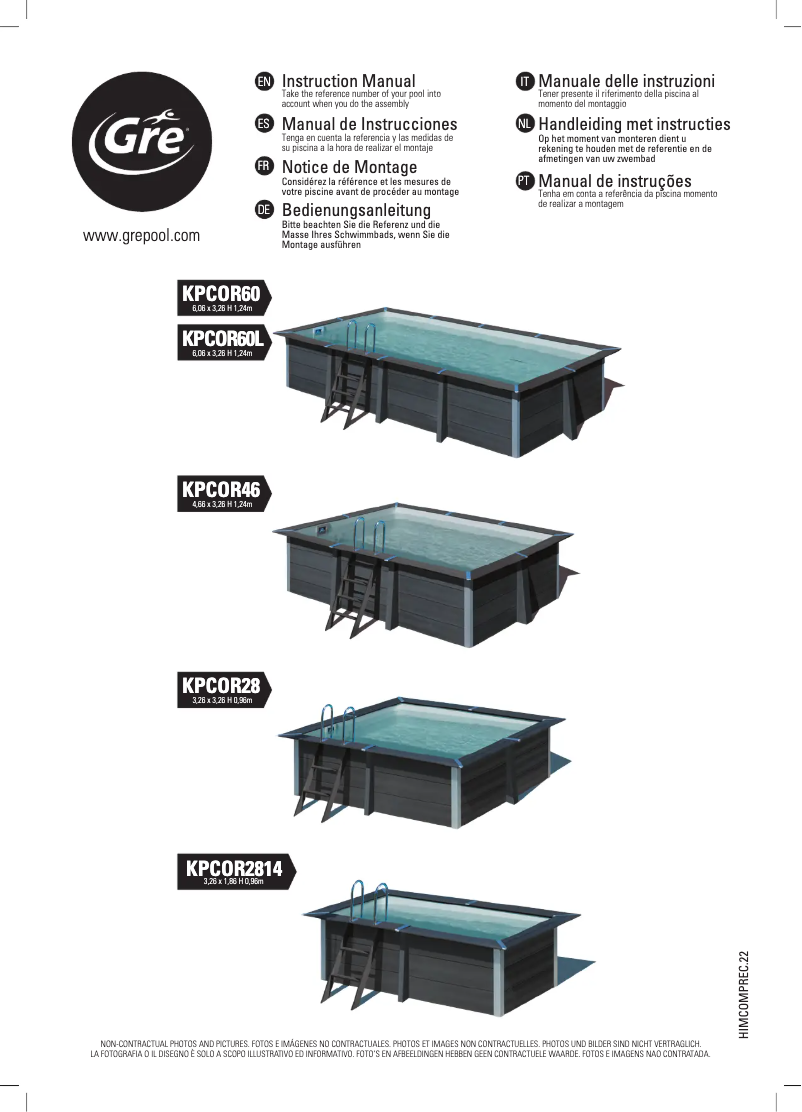 Page 1 de la notice Manuel utilisateur Gre KPCOR46