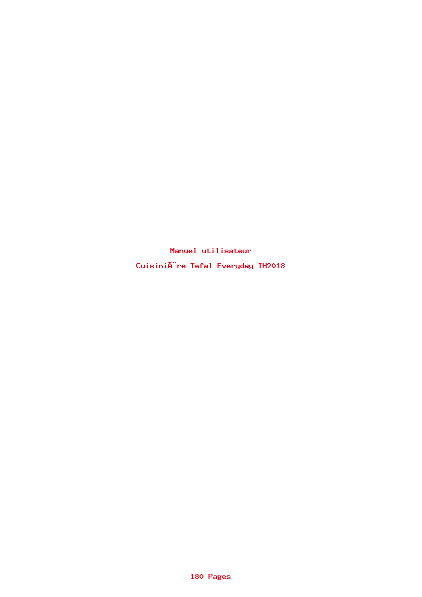 Page 1 de la notice Manuel utilisateur Tefal Everyday IH2018