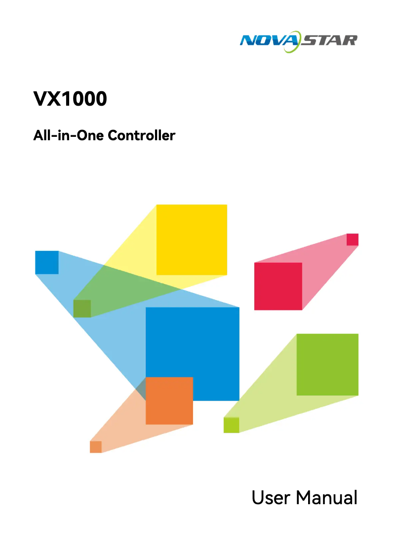 Página 1 del manual Manual de usuario NovaStar VX1000