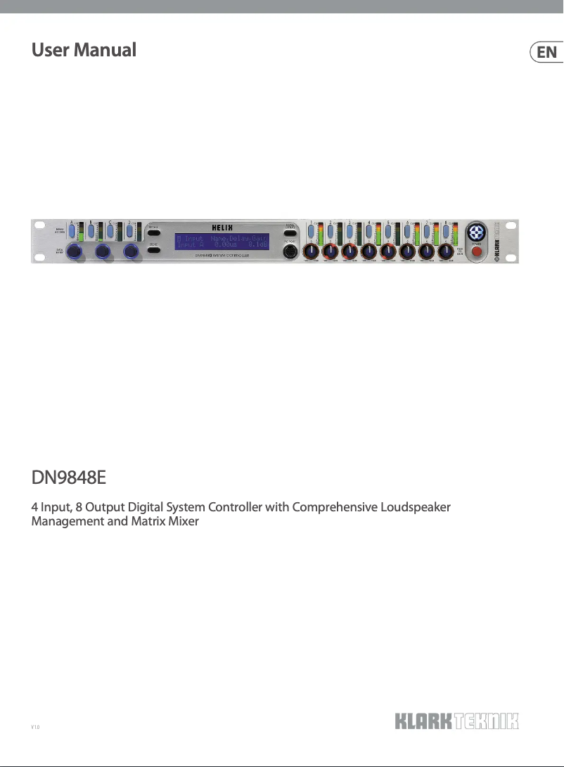 Page 1 de la notice Manuel utilisateur Klark Teknik DN9848E
