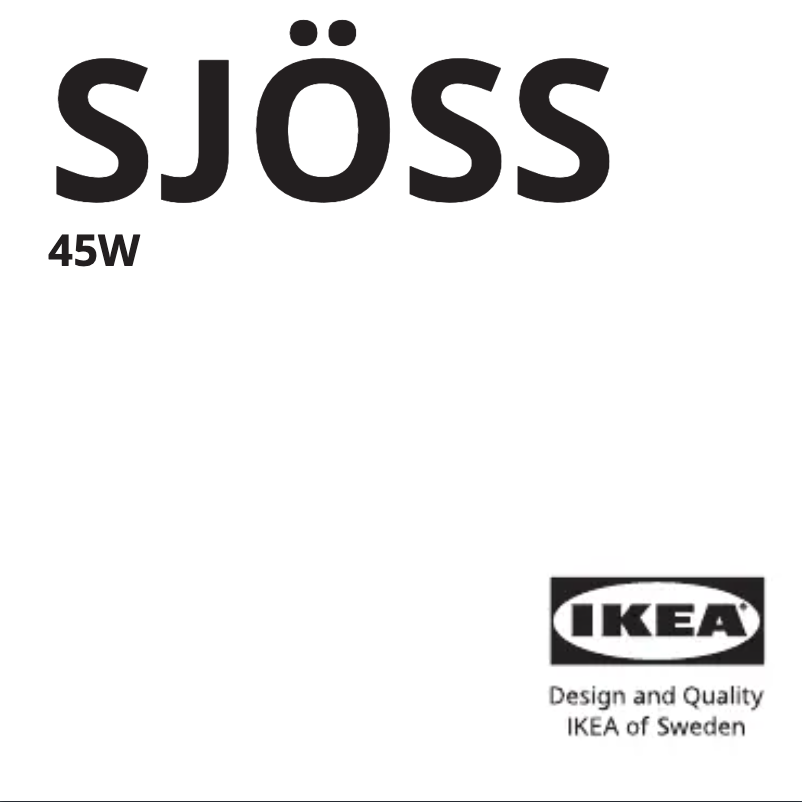 Page 1 de la notice Manuel utilisateur Ikea SJÖSS 105.744.70