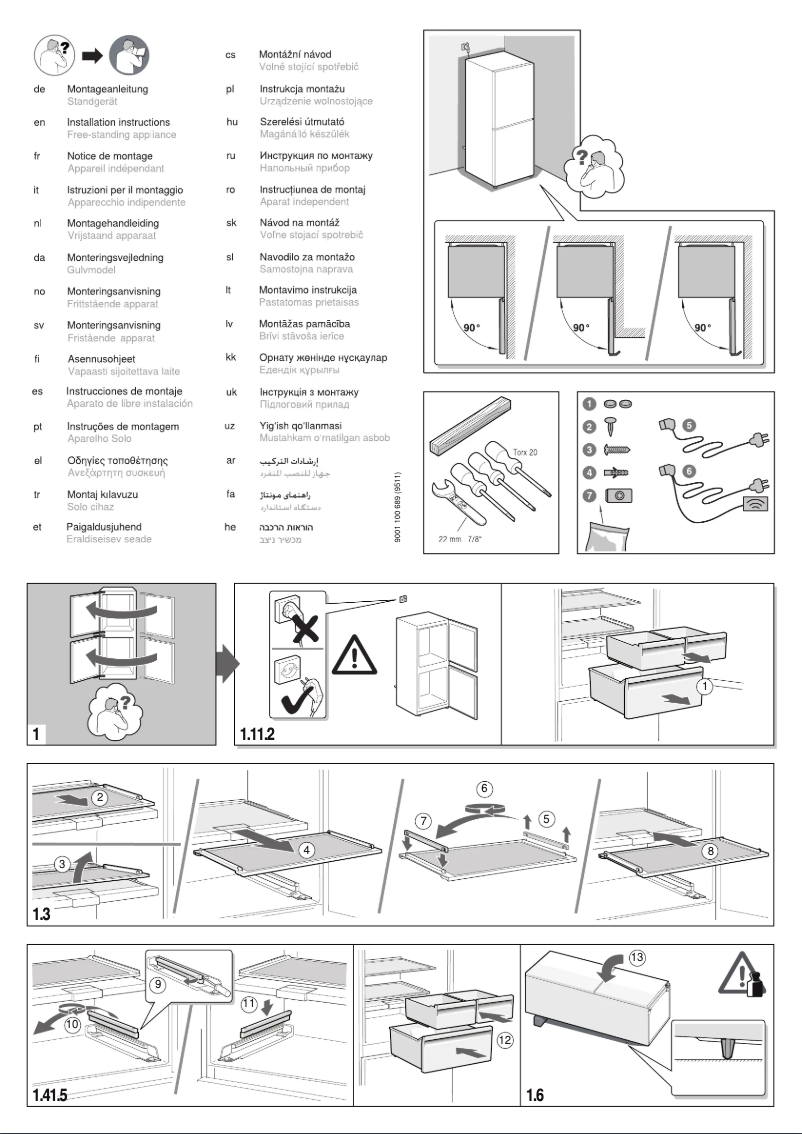 Page 1 de la notice Instructions / montage Profilo BD3056I3AN