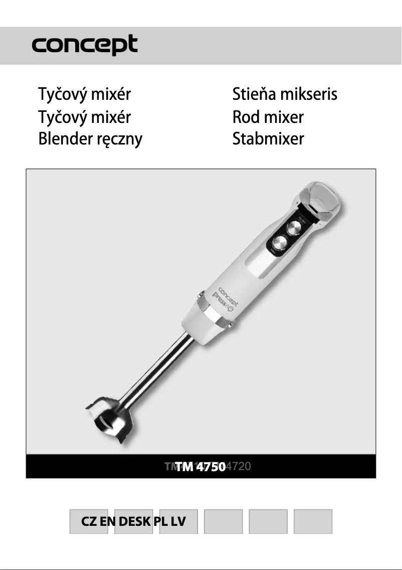 Page 1 de la notice Manuel utilisateur Concept TM4750