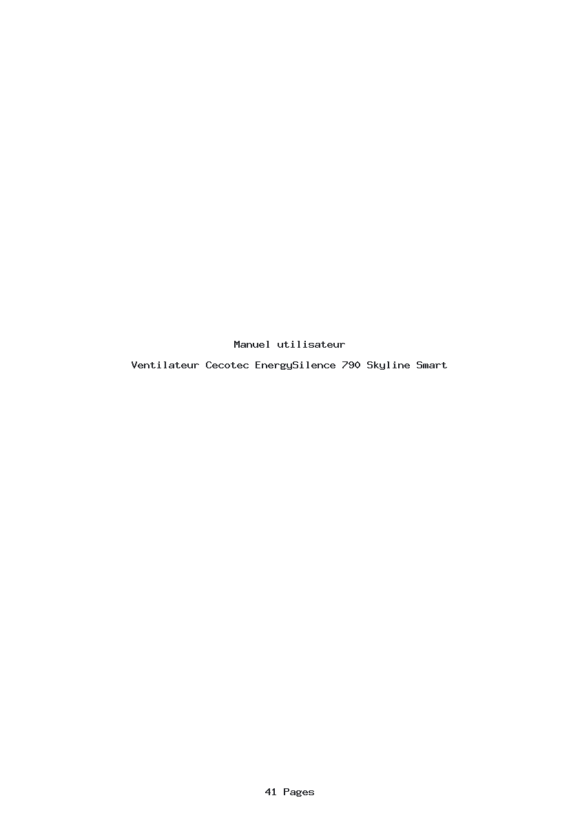 Page 1 de la notice Manuel utilisateur Cecotec EnergySilence 790 Skyline Smart