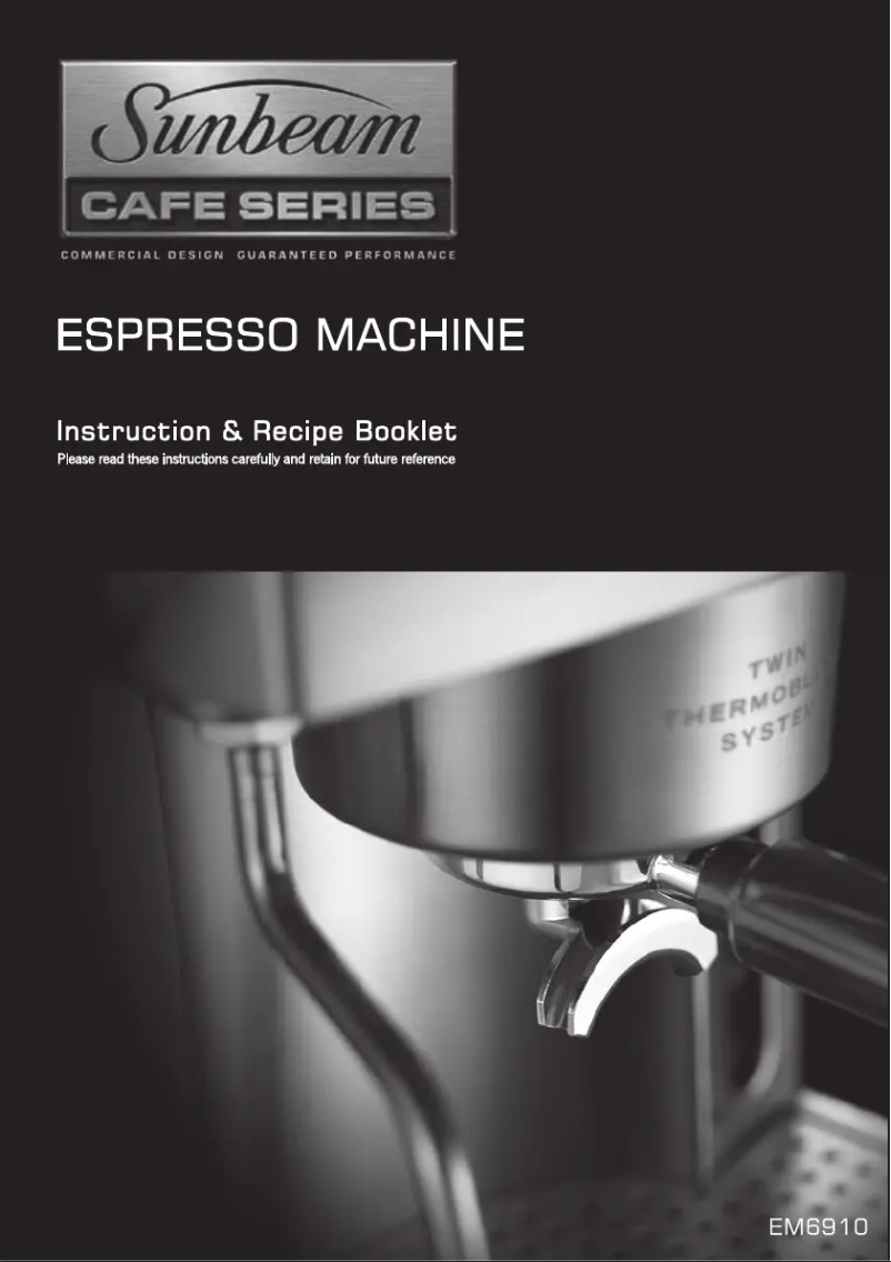 Page 1 de la notice Manuel utilisateur Sunbeam Cafe PU6910