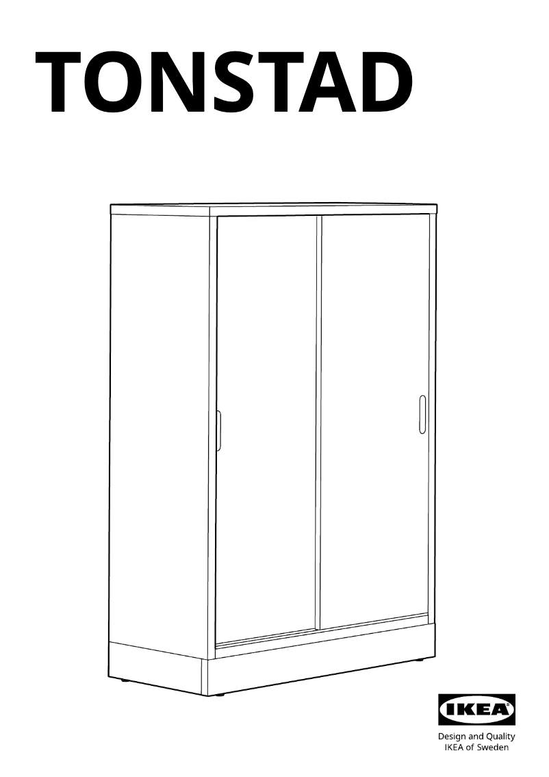 Page 1 de la notice Manuel utilisateur Ikea TONSTAD 304.892.30