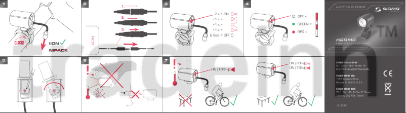 Page 1 de la notice Manuel utilisateur Sigma Cuberider II