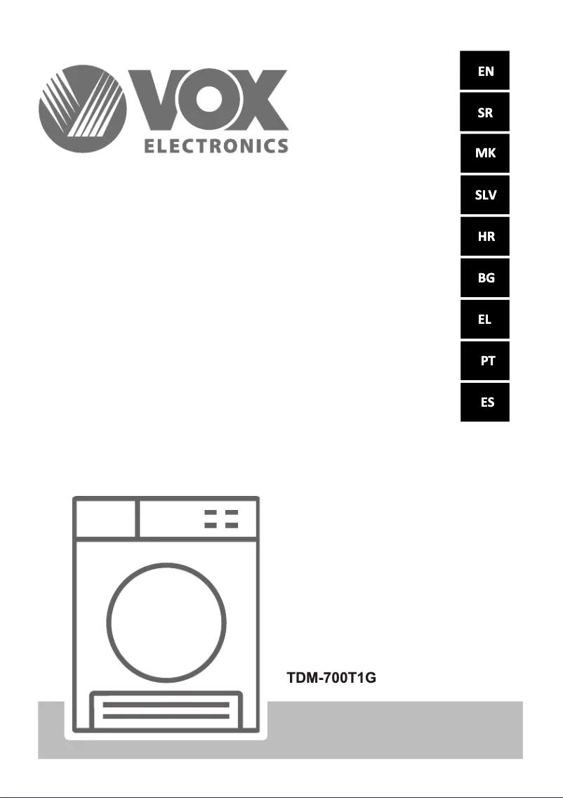 Page 1 de la notice Manuel utilisateur VOX TDM-700T1G