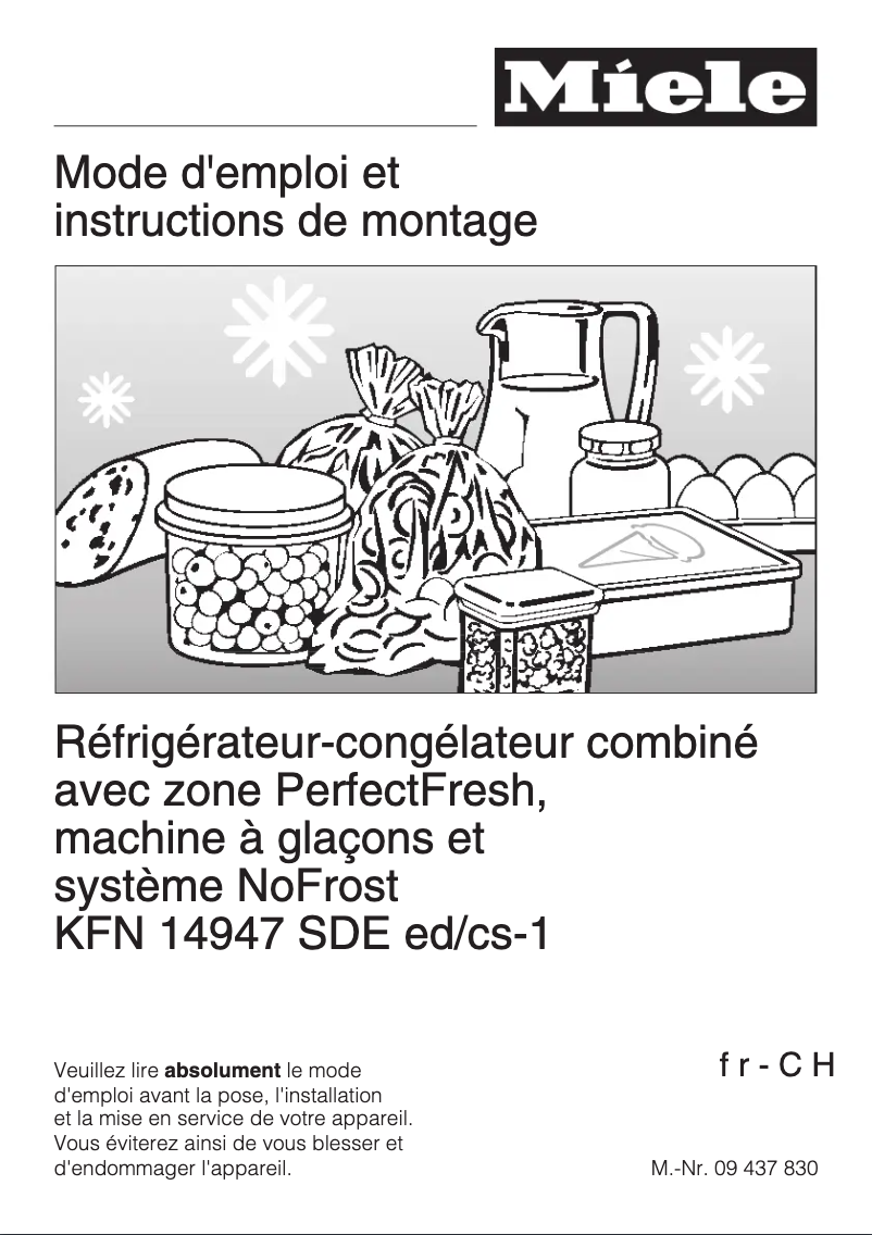 Page 1 of the manual User Manual Miele KFN 14947 SDE ed/cs-1
