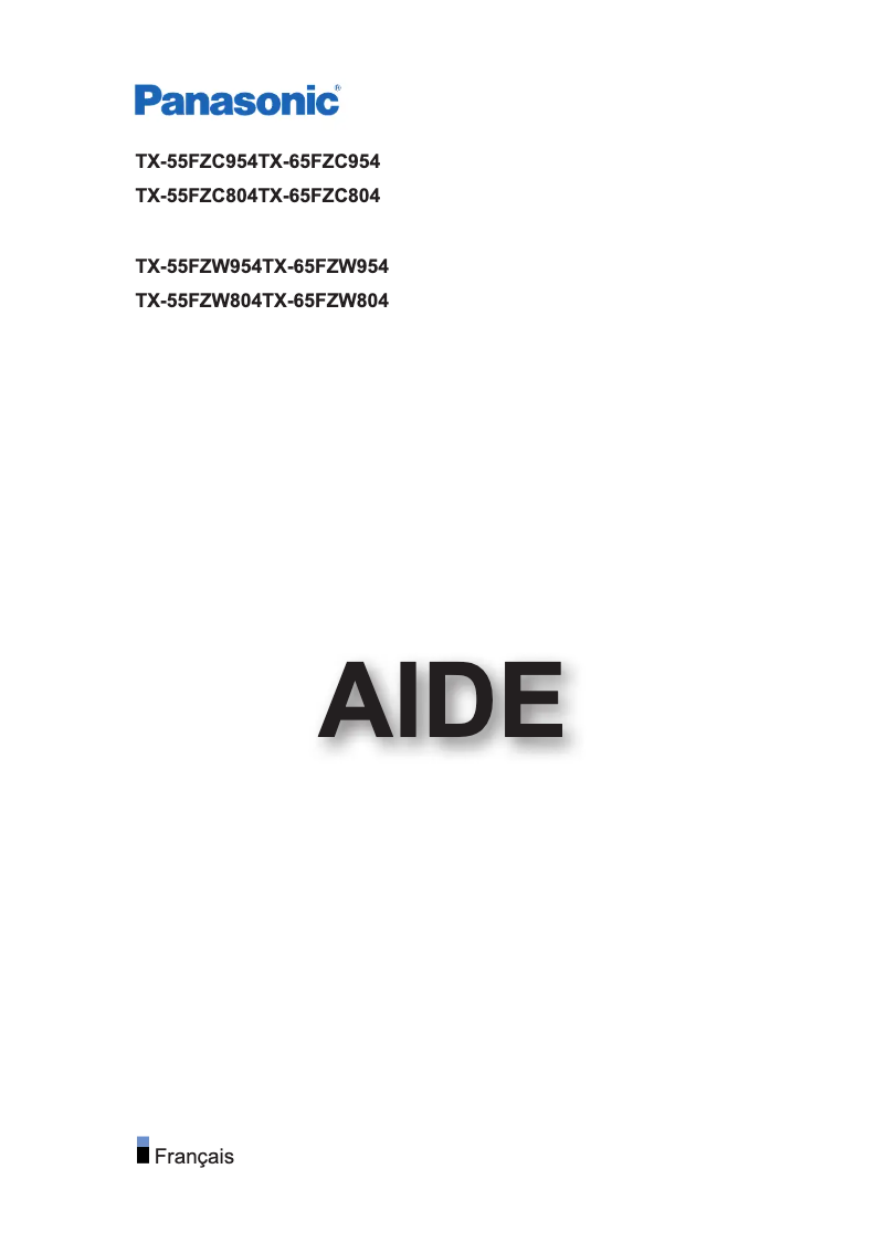 Page 1 de la notice Manuel utilisateur Panasonic TX-65FZW804