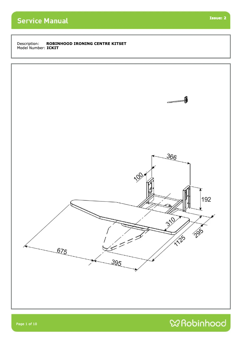 Page 1 de la notice Manuel utilisateur Robinhood ICSMK