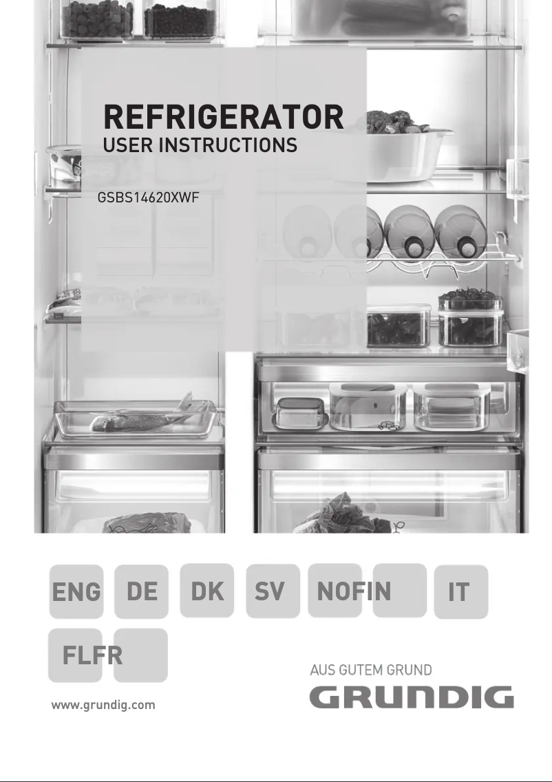 Page 1 de la notice Manuel utilisateur Grundig GSBS 14620 XWF