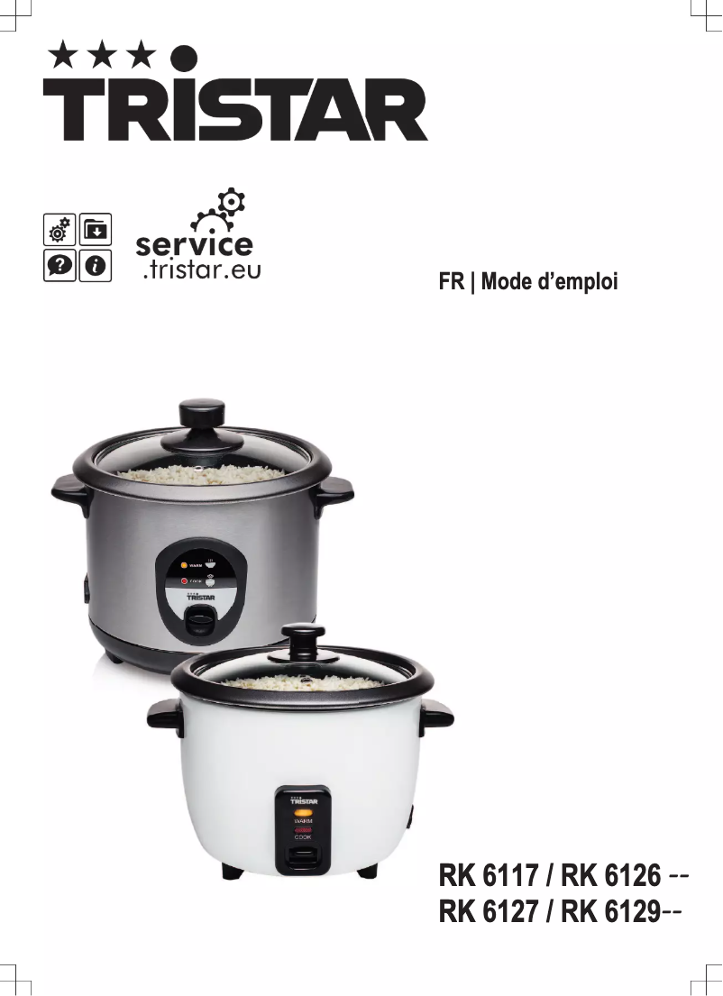 Page 1 de la notice Manuel utilisateur TriStar RK-6140