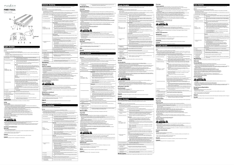 Page 1 de la notice Manuel utilisateur Nedis PIMS170024