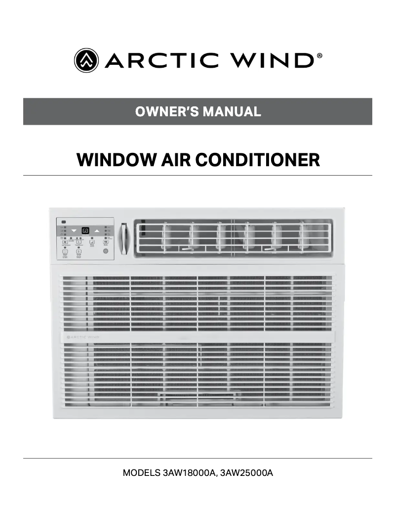 Page 1 de la notice Manuel utilisateur ARCTIC WIND 3AW25000A