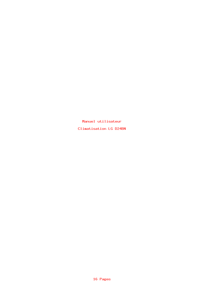 Page 1 de la notice Manuel utilisateur LG D24BN