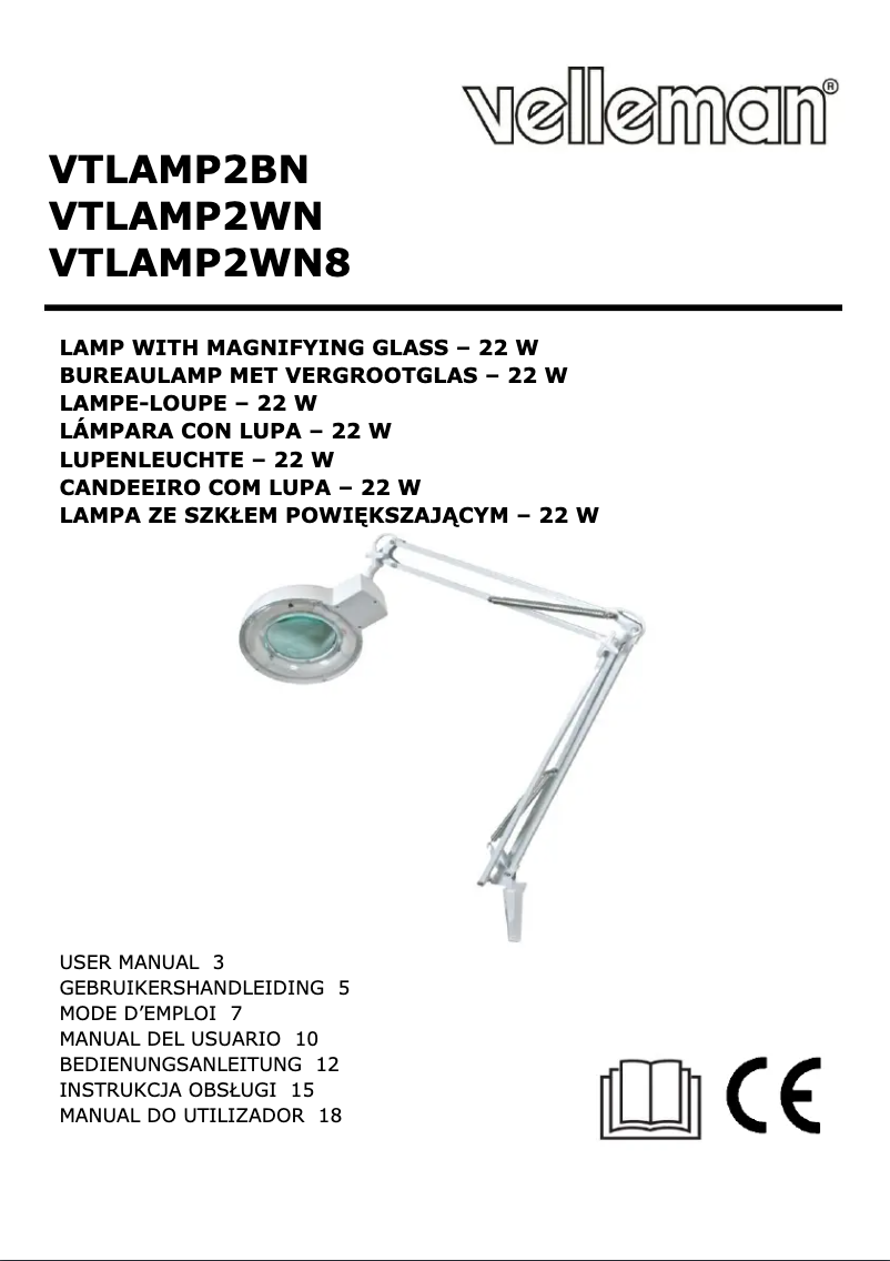 Página 1 del manual Manual de usuario Velleman VTLAMP2WN