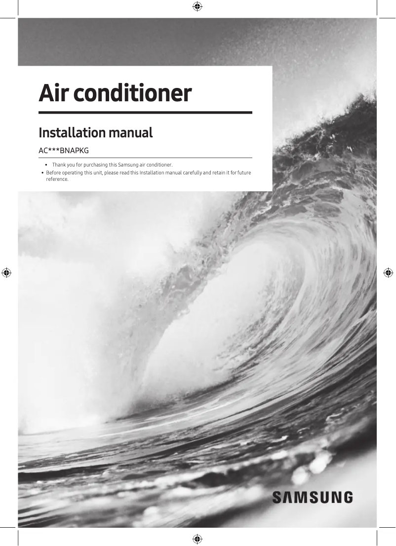 Página 1 del manual Guía de instalación Samsung AC026BNAPKG