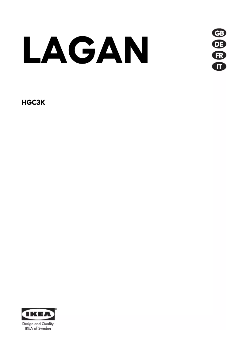 Page 1 de la notice Mode d'emploi Ikea LAGAN HGC3K