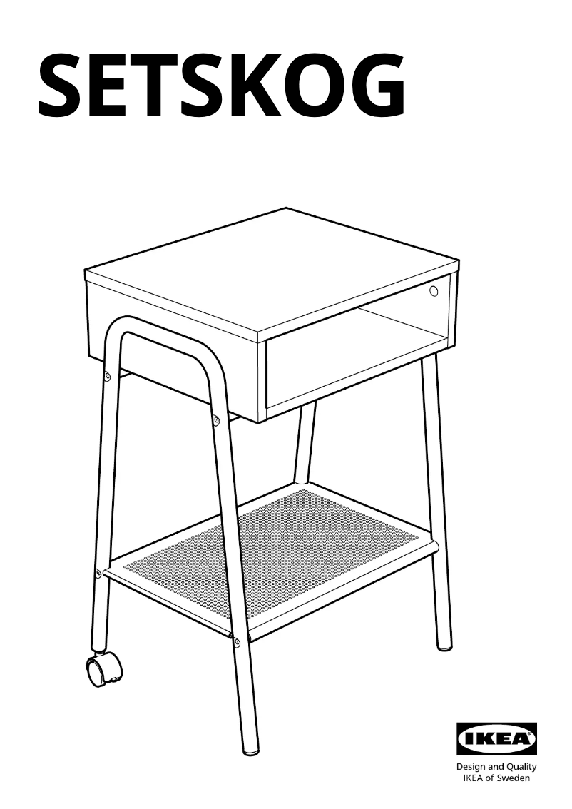 Page 1 de la notice Manuel utilisateur Ikea SETSKOG 703.380.41