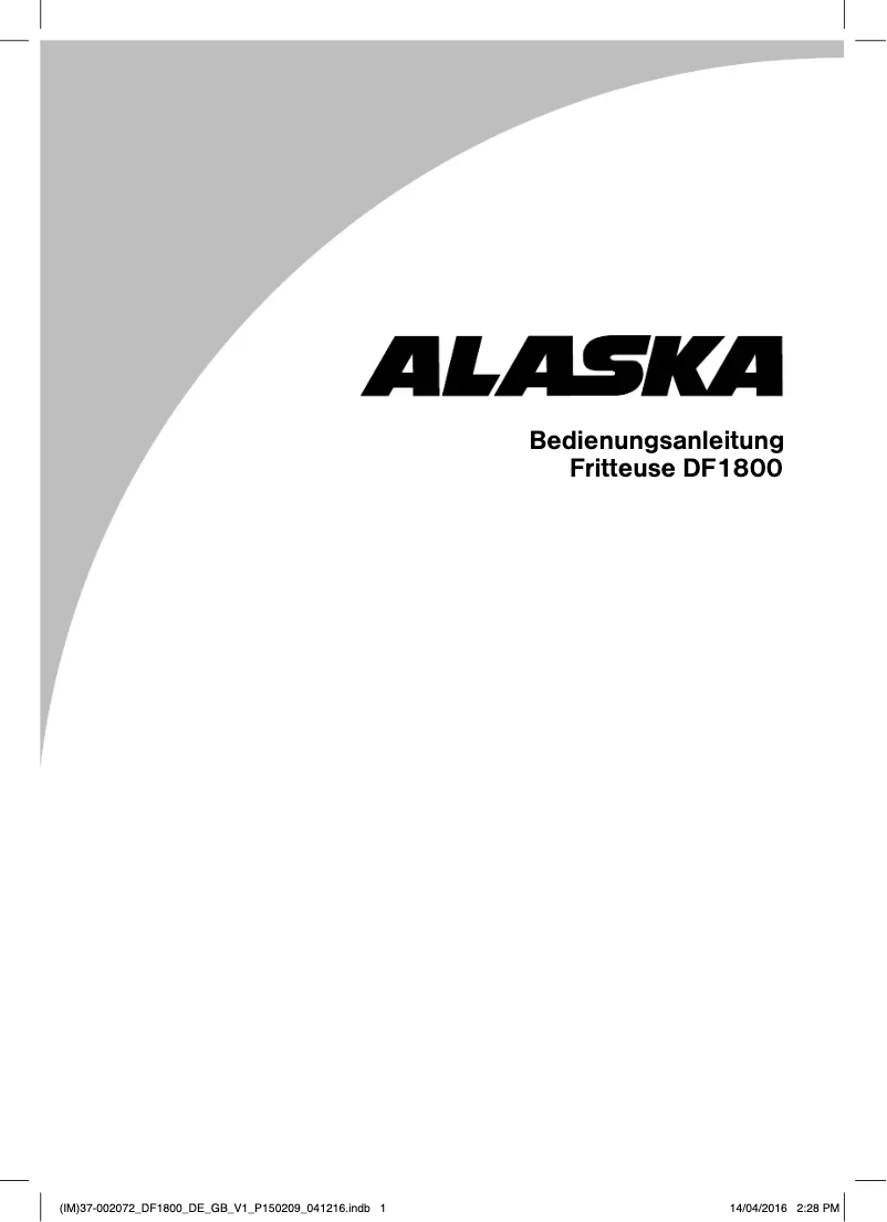 Page 1 de la notice Manuel utilisateur Alaska DF1800