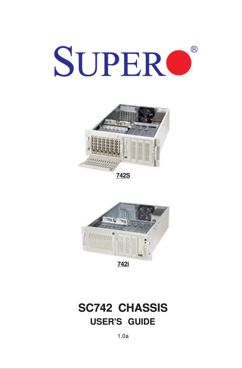 Page 1 de la notice Manuel utilisateur Supermicro SC742S-420