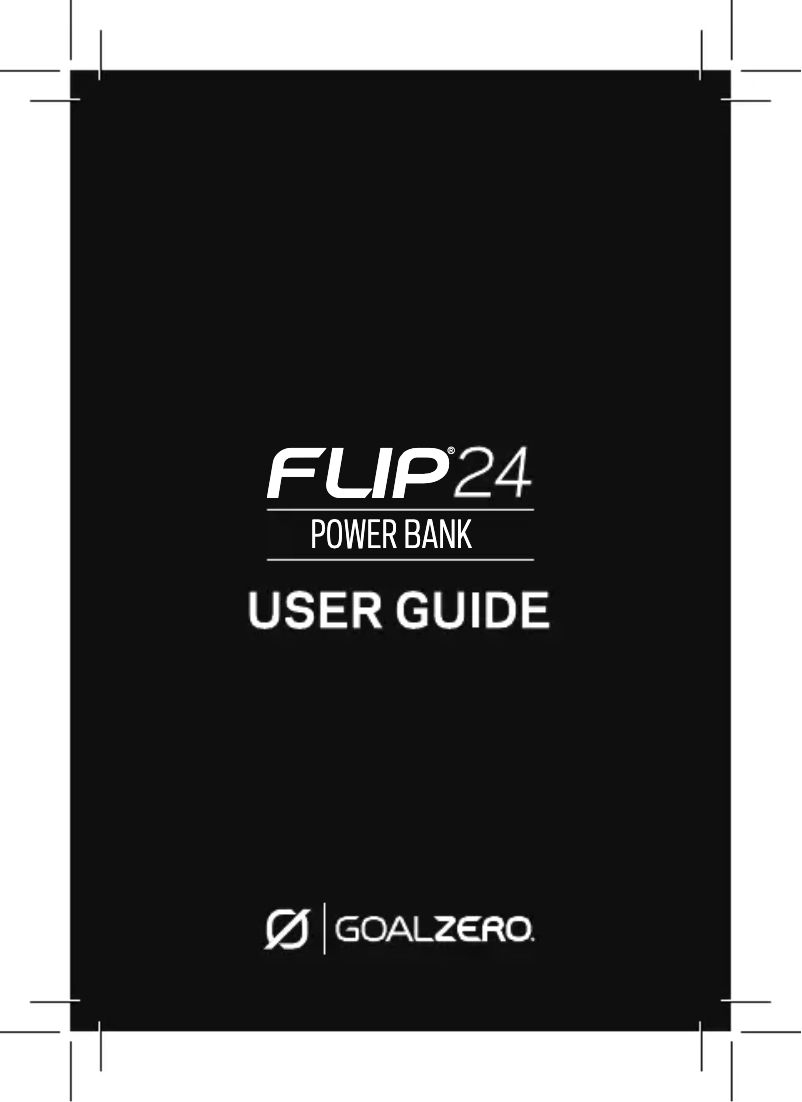 Page 1 de la notice Manuel utilisateur Goal Zero Flip 24