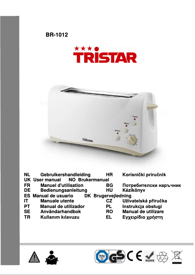 Page 1 de la notice Manuel utilisateur TriStar BR-1012