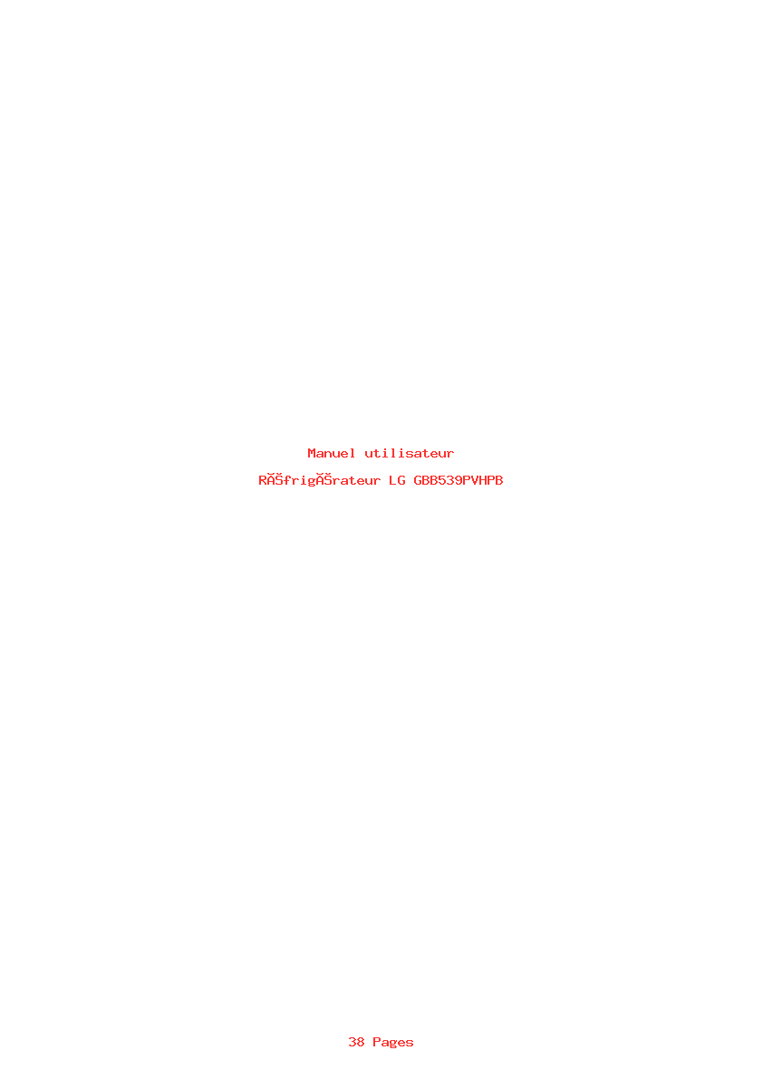 Image de la première page du manuel de l'appareil GBB539PVHPB