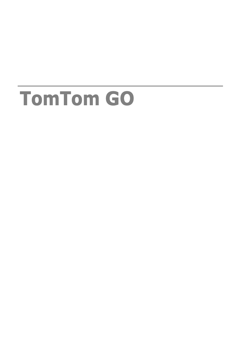 Page 1 of the manual User Manual TomTom GO 730