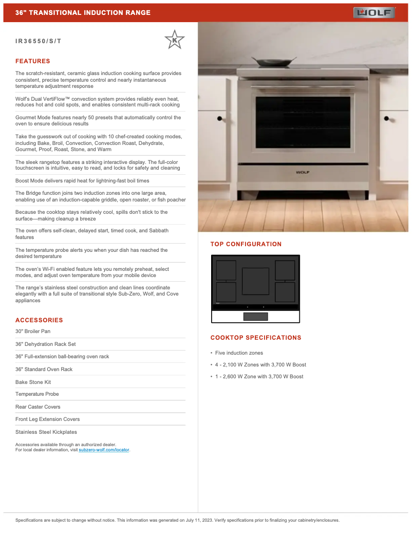 Page 1 de la notice Manuel utilisateur Wolf IR3655S