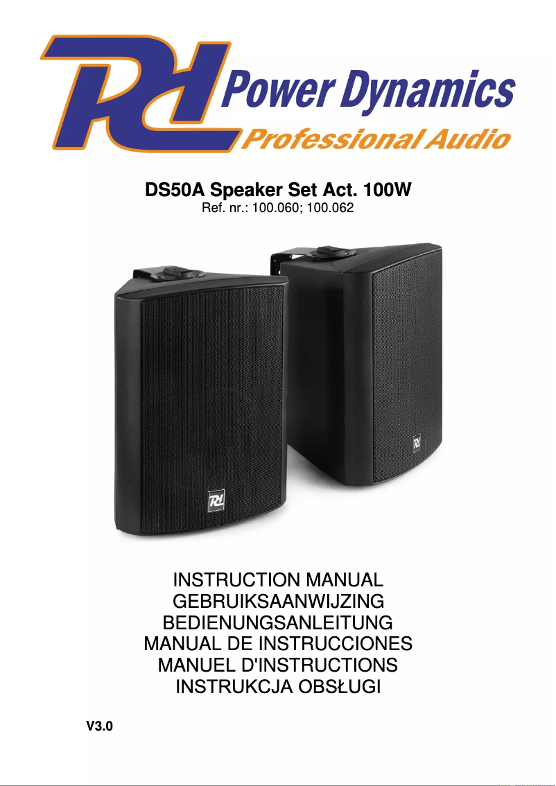 Page 1 de la notice Manuel utilisateur Power Dynamics DS50A