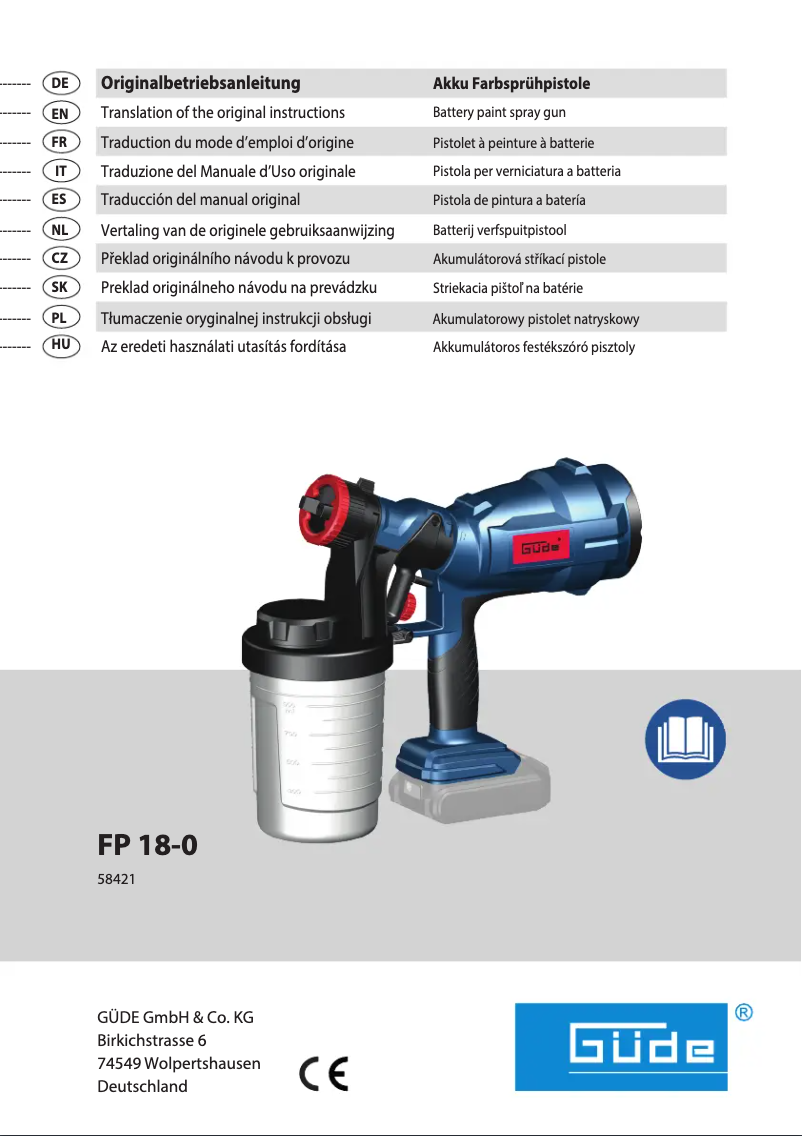 Page 1 de la notice Manuel utilisateur Güde FP 18-0