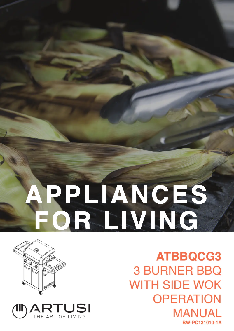 Page 1 de la notice Manuel utilisateur Artusi ATBBQCG3
