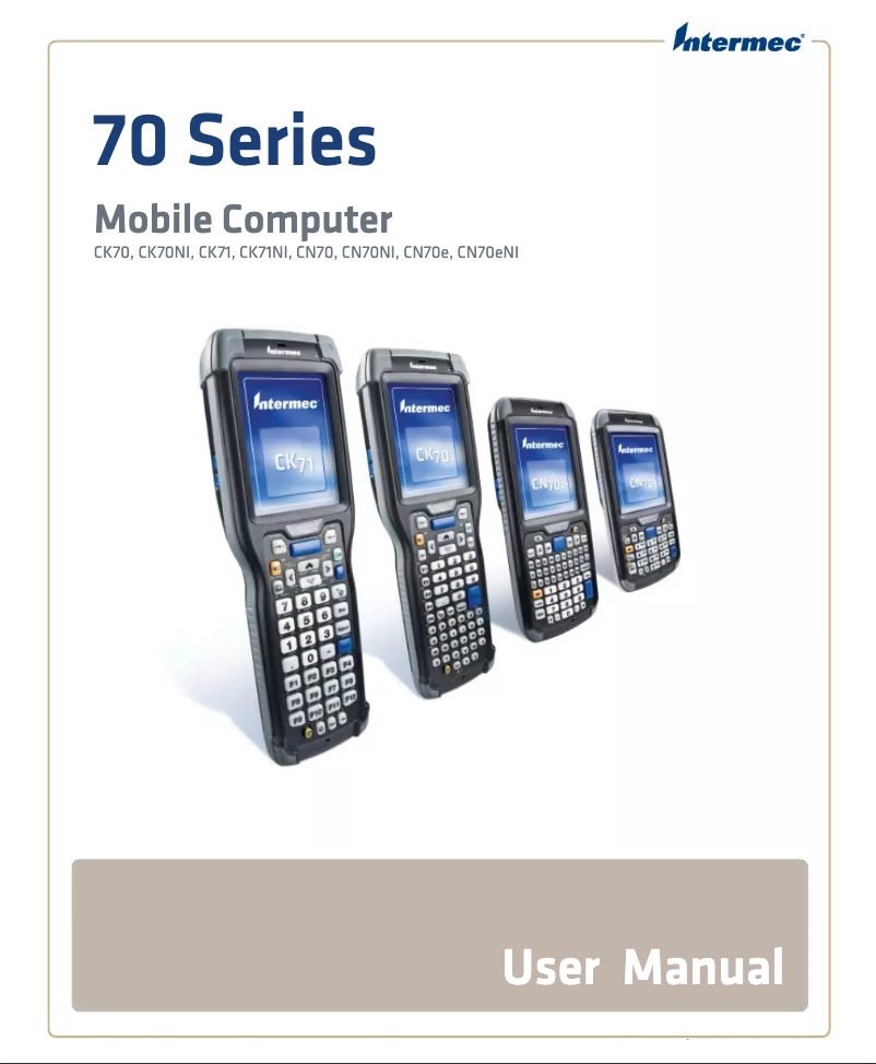 Página 1 del manual Manual de usuario Intermec CK71