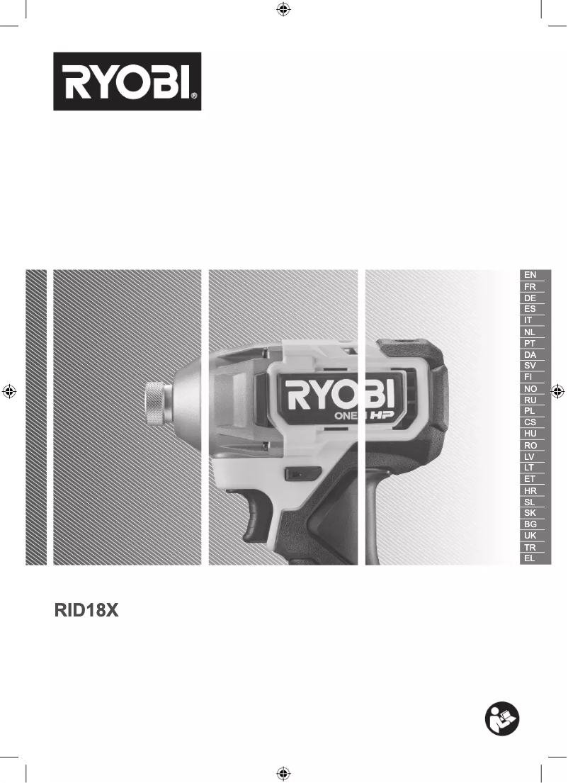Page 1 de la notice Manuel utilisateur RYOBI One+ RID18X