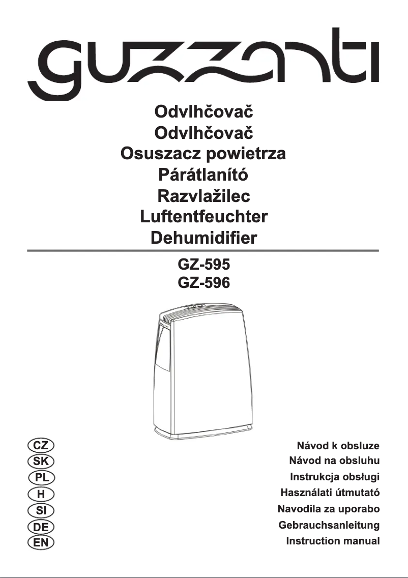 Página 1 del manual Manual de usuario Guzzanti GZ 596