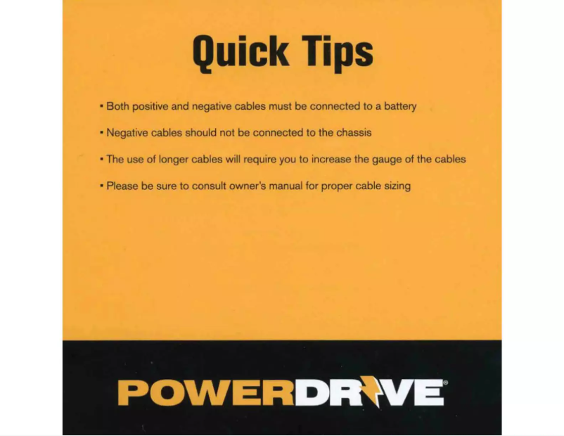 Page 1 de la notice Manuel utilisateur PowerDrive PD3000