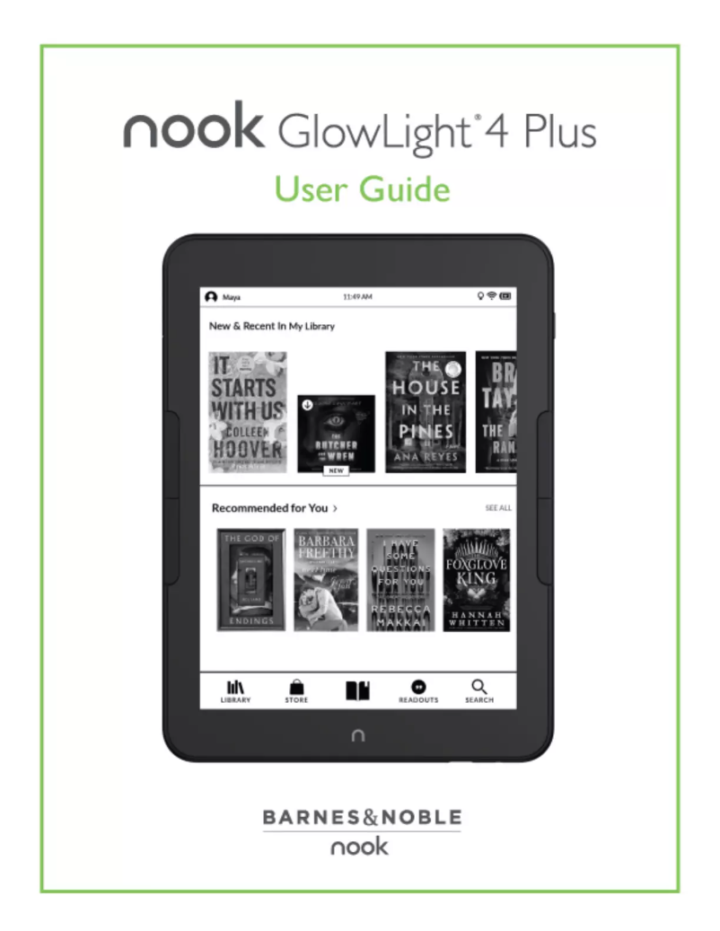 Página 1 del manual Manual de usuario Barnes & Noble Nook GlowLight 4 Plus