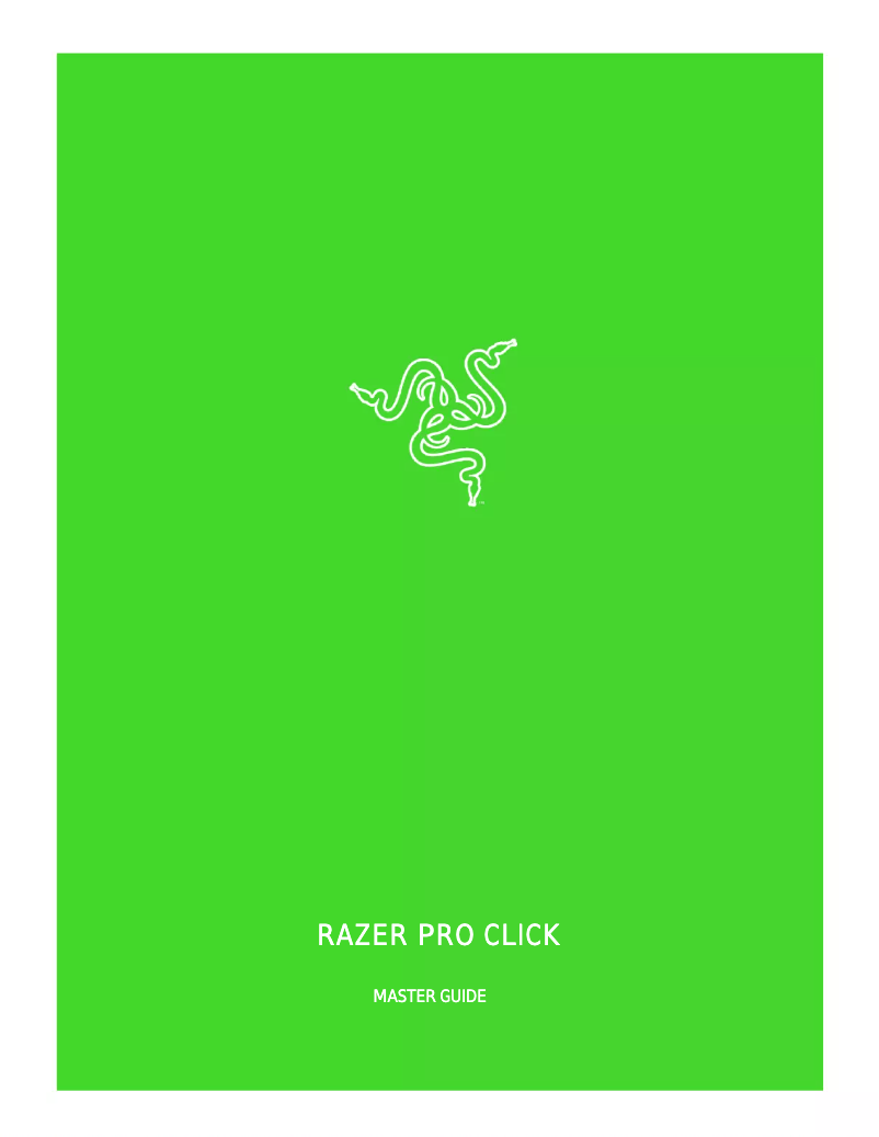 Page 1 de la notice Manuel utilisateur Razer Pro Click