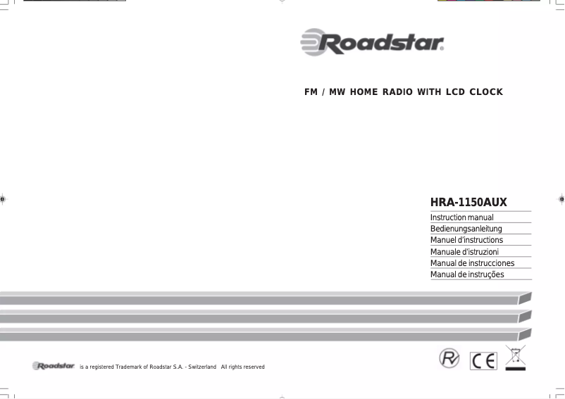 Page 1 of the manual User Manual Roadstar HRA-1150AUX