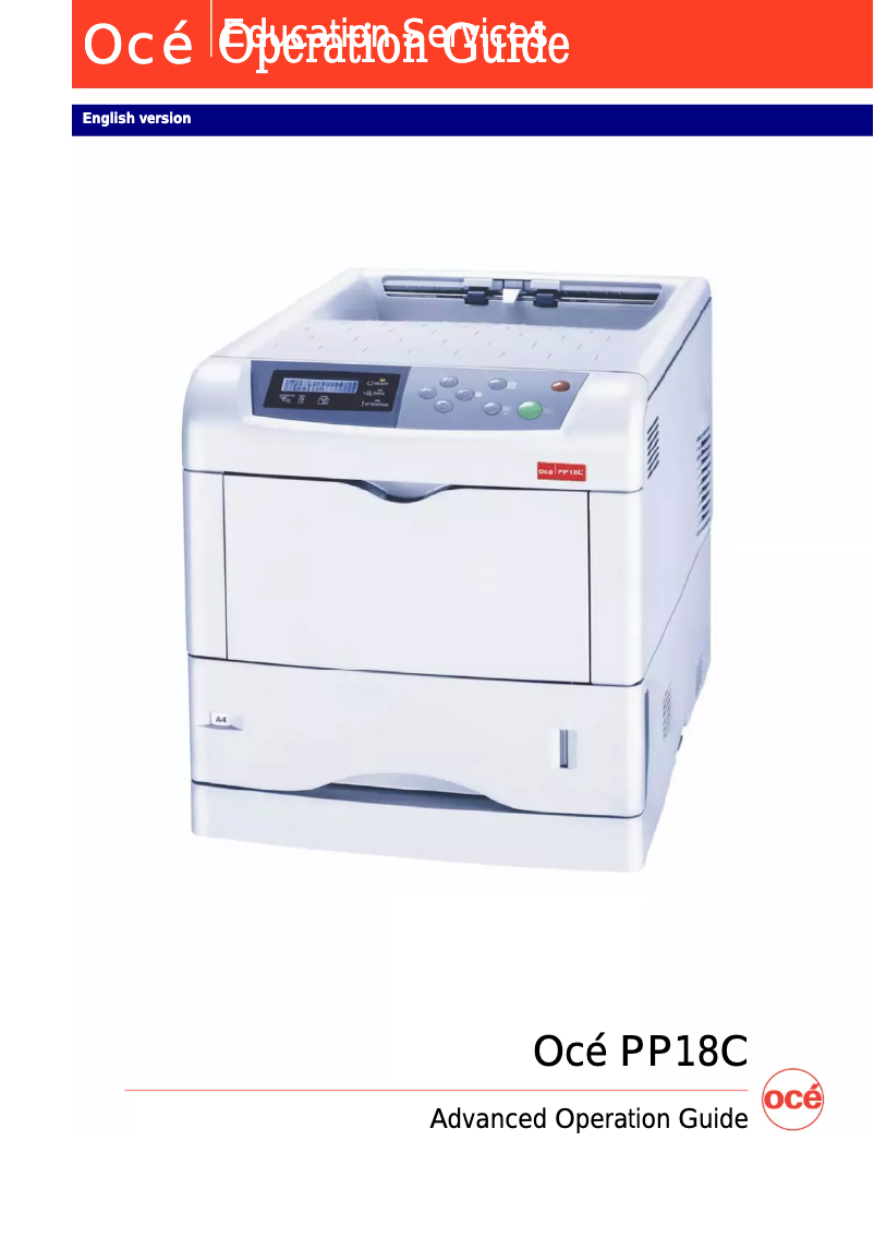 Page 1 de la notice Manuel utilisateur Océ PP18C