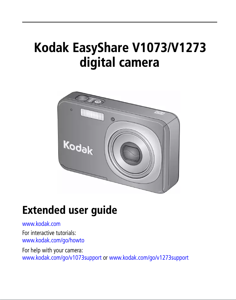 Página 1 del manual Manual de usuario Kodak EasyShare V1073