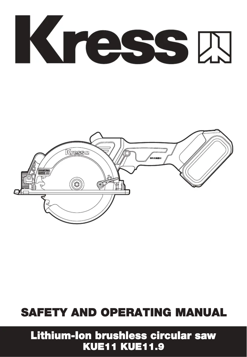 Page 1 of the manual User Manual Kress KUE11.9