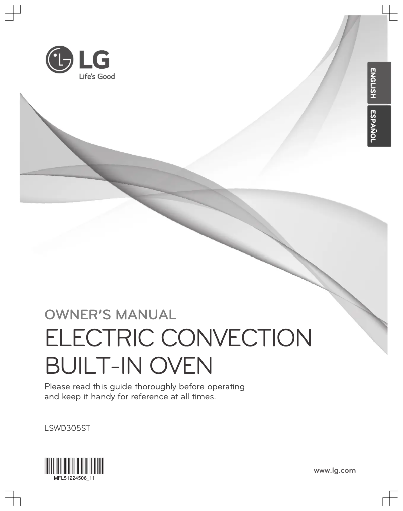 Page 1 of the manual User Manual LG Studio LSWD305ST